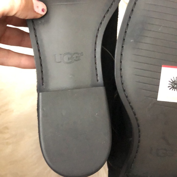UGG Gracen Black Suede Tall Riding Zipper Boots - Picture 7 of 12